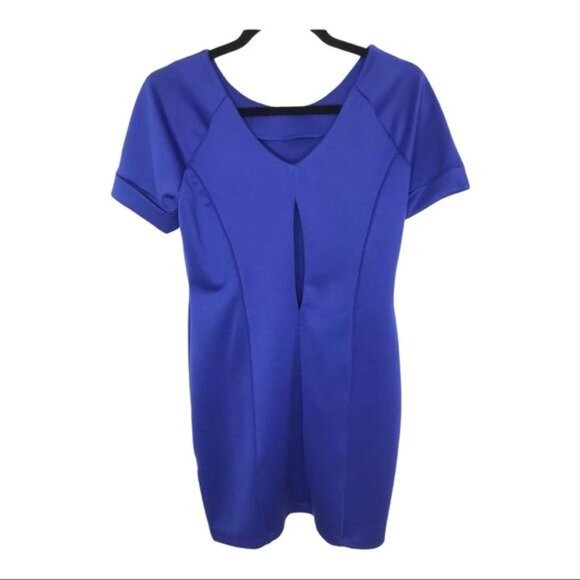 Green Envelope Sheath Dress NWT Casual Couture Cobalt Blue Dress Women’s Medium - Picture 2 of 10